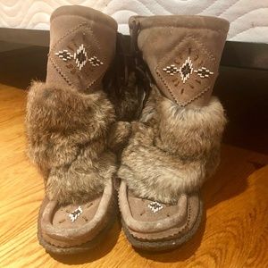 Furry Tan Mukluks